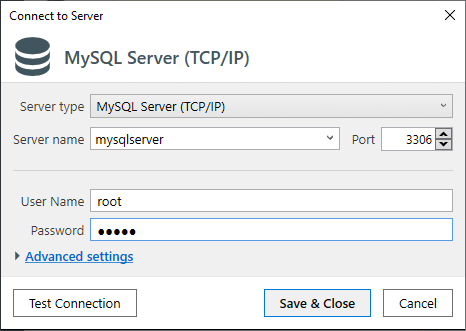 mysql backup database