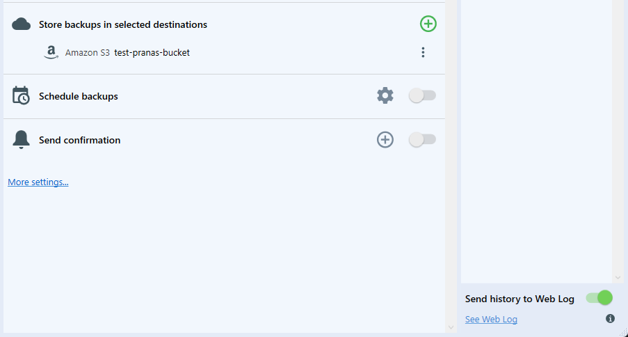 Choose destination for your backups — 6 / 6