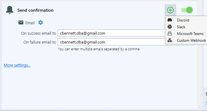 Set up notification e-mails — 4 / 6