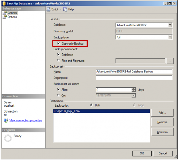 SQL Server Copy-Only Backup | SQLBackupAndFTP's blog