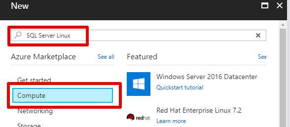 New SQL Server Linux Microsoft Azure