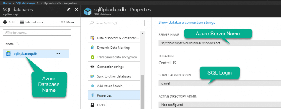 Azure SQL Login and server name