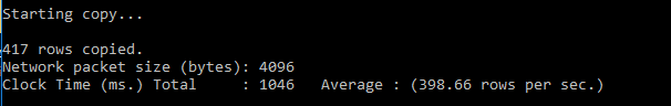 BCP import data