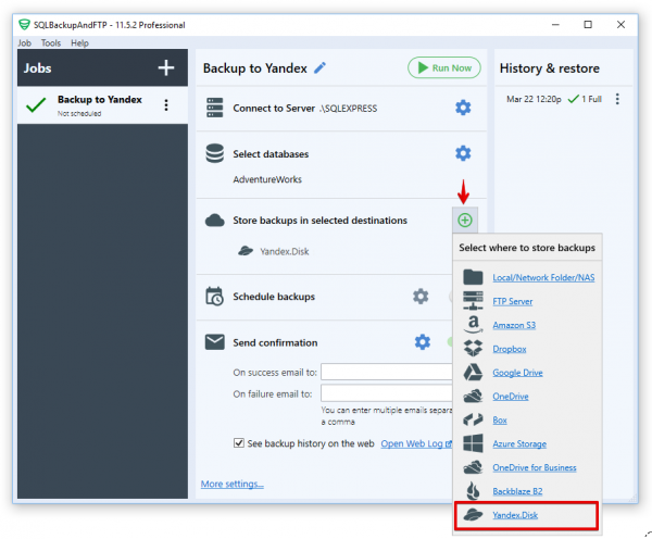 How To Backup Sql Server To Yandex Disk Sqlbackupandftp S Blog How To Backup Sql Server To Yandex Disk Sqlbackupandftp S Blog
