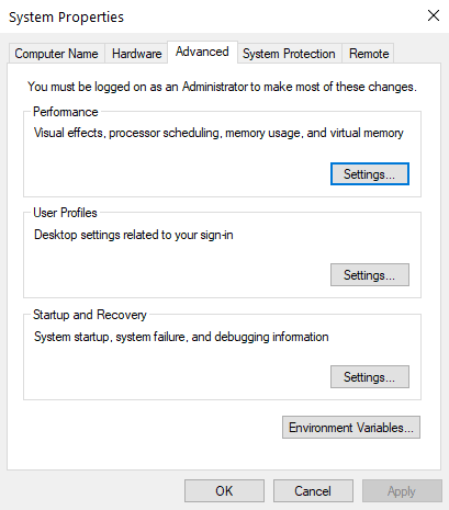 Setting Windows PATH for Postgres tools System Properties