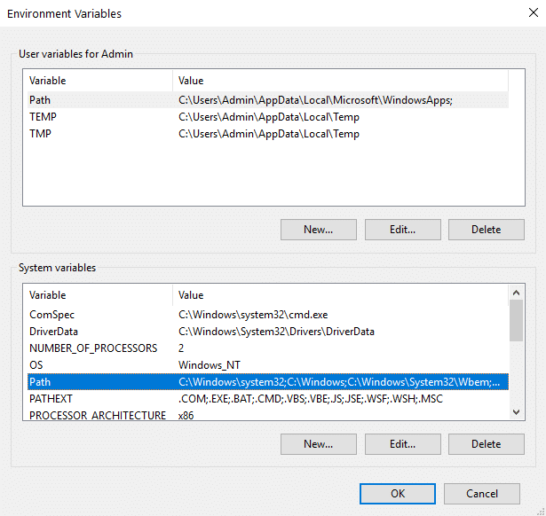 accidentally deleted path variable windows 10