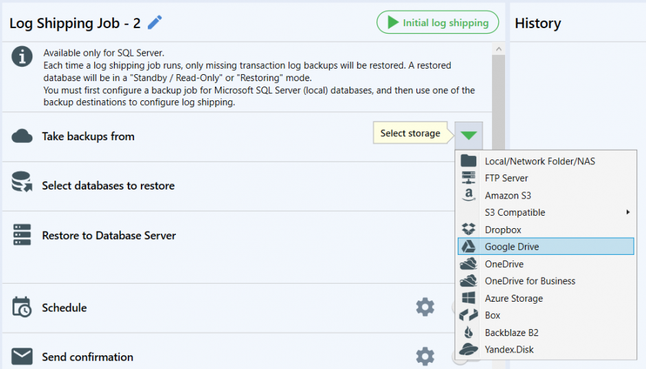 Scheduled Restore. How to Set Up Log Shipping | SQLBackupAndFTP's blog