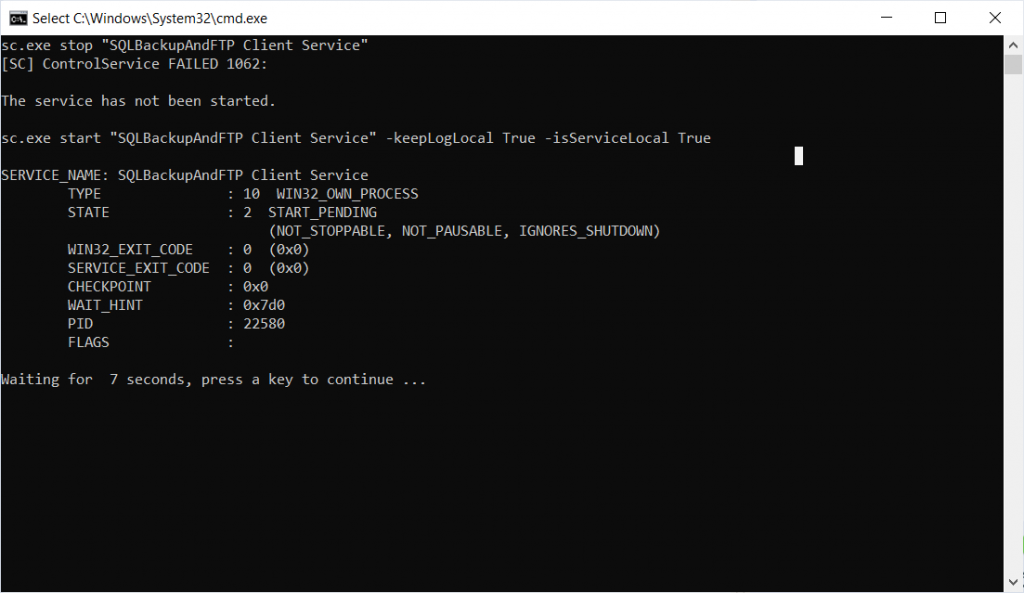Service or Application Fails to Start - SQLBackupAndFTP Documentation