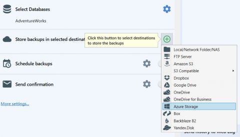 Azure Storage - SQLBackupAndFTP Documentation