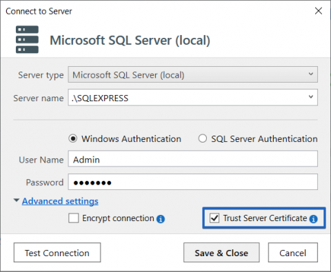 Failed to Connect to Database - SQLBackupAndFTP Documentation